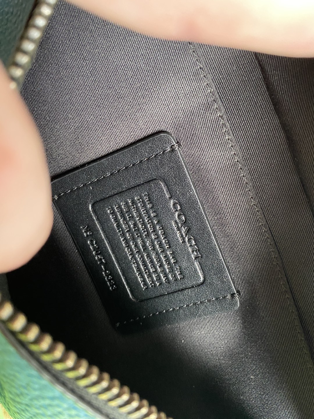 Coach Turquoise/Orange Leather Fanny Pack/Belt Bag image indicator(4)