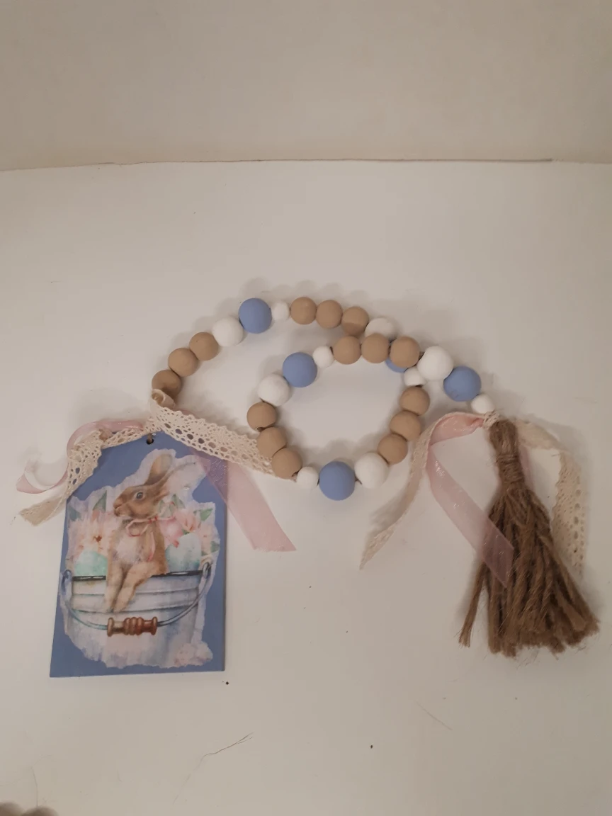 Easter Wood Bead Garland