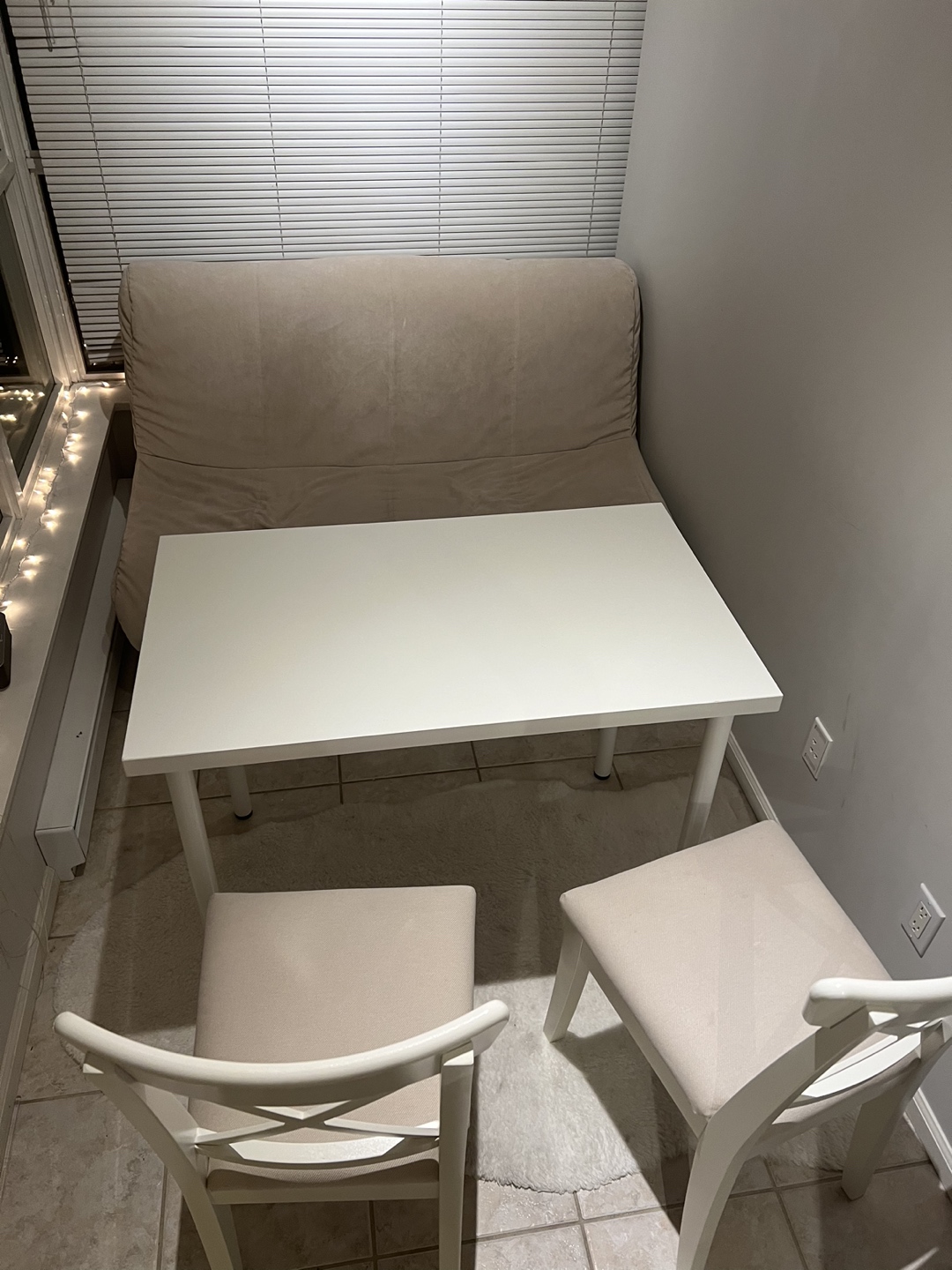 Dinning Chairs, Table And Sofa Bed