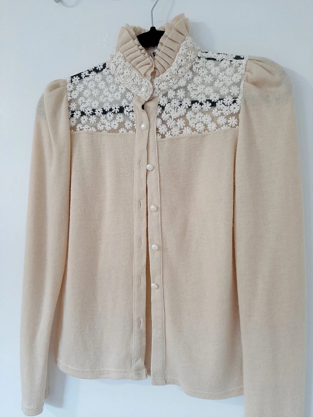 Lace Blouse - Light Beige  🏀 thumbnail