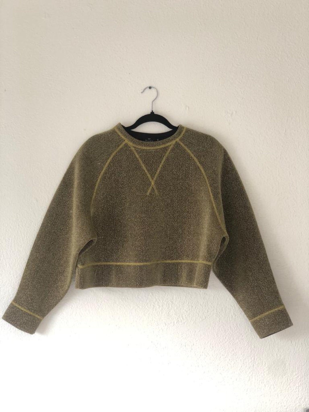 FF STUDIO, neopreno crop top, Gold matte , MEDIUM, long sleeves. thumbnail