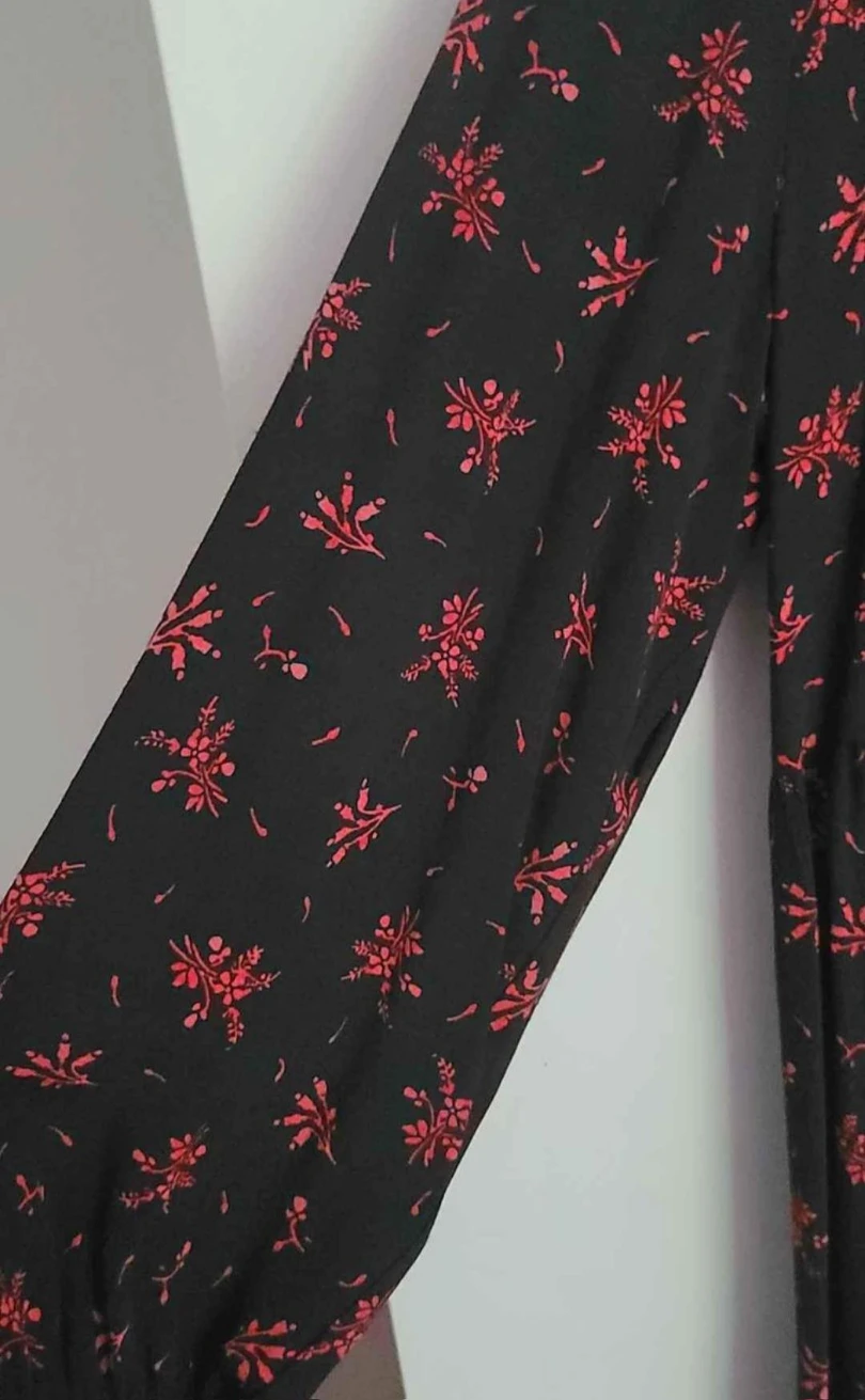 Red and black ruffle dress -Zara - photo 5