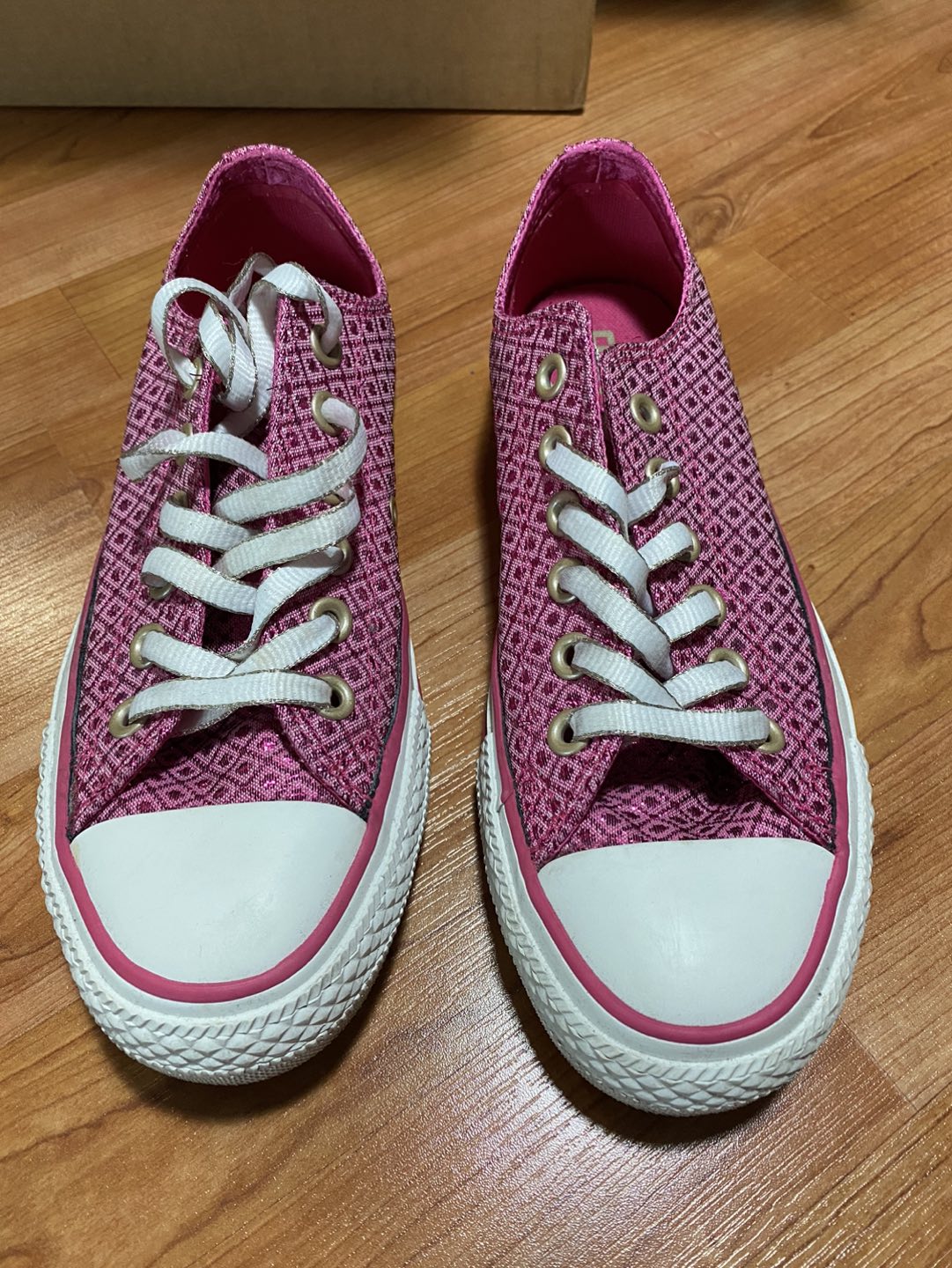 Converse All Star Pink Sparkle Sneakers Size 6.5 image indicator(3)