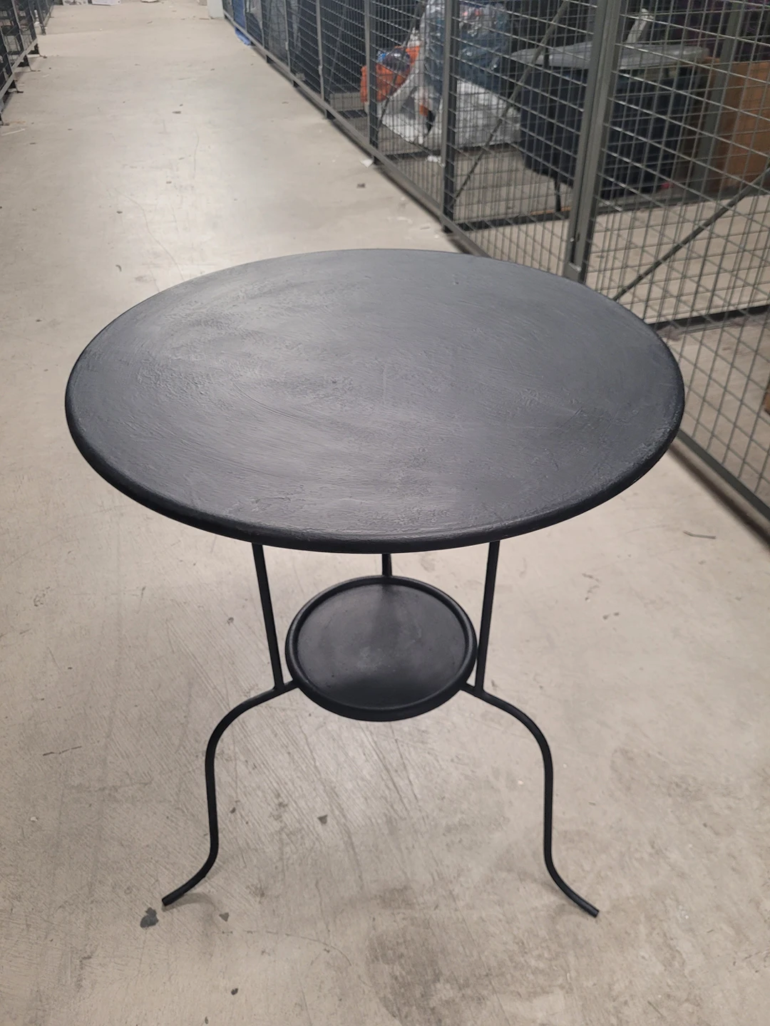 Outdoor Black Metal Table in Great Condition! thumbnail