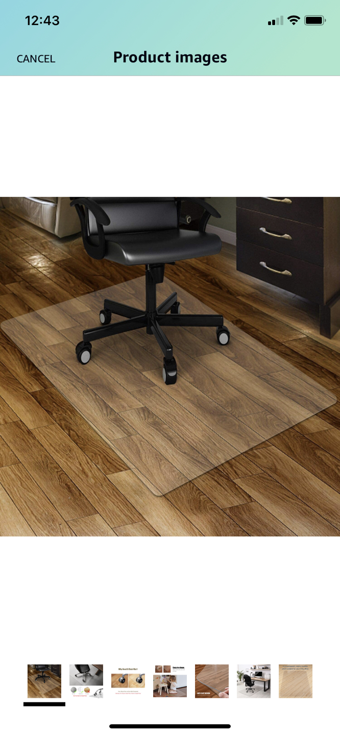 amazon Clear Chair mat  44 x 58 inches