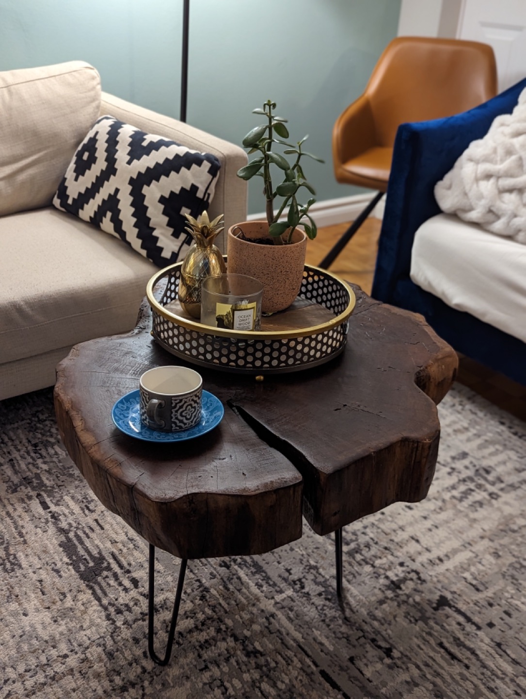 Hand Crafted Solid Walnut Coffee Table. image indicator(6)