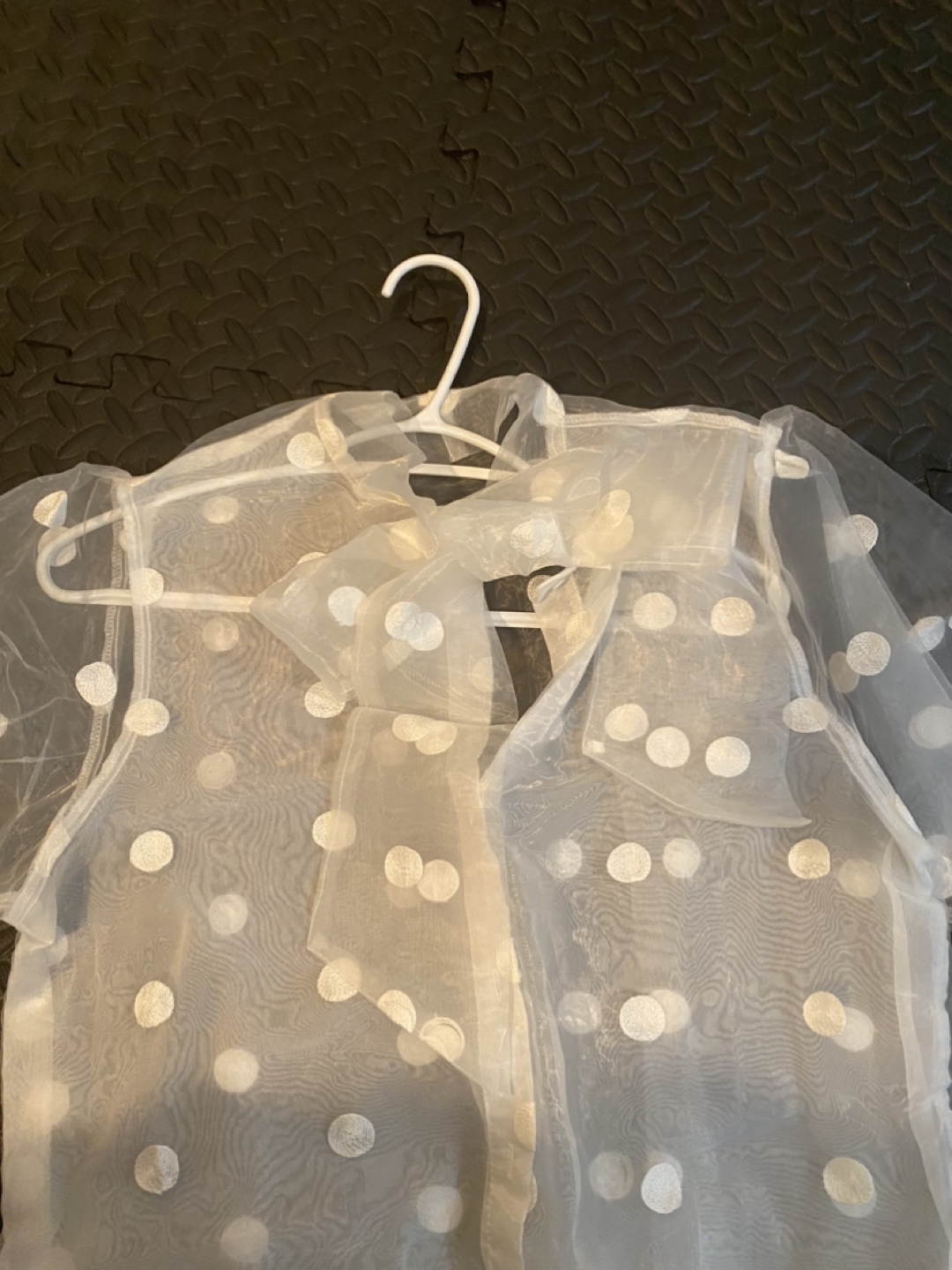 Polka dot sheer white blouse - photo 2