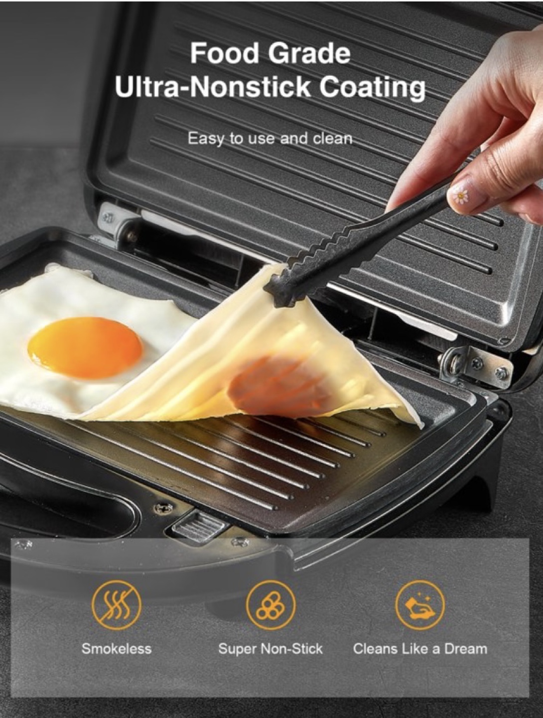 AICOK sandwich maker & waffle maker - photo 2