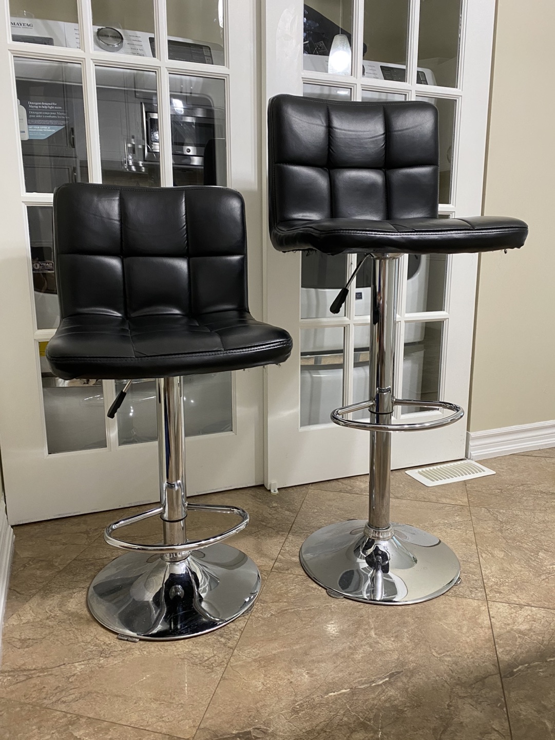 Adjustable bar stools - set of 2