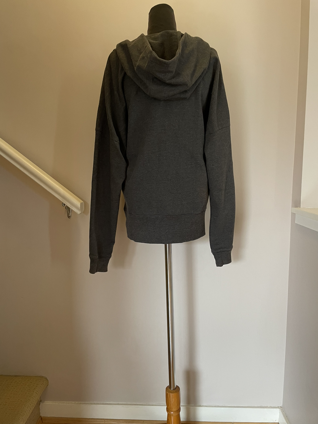 Grey zip-up hoodie