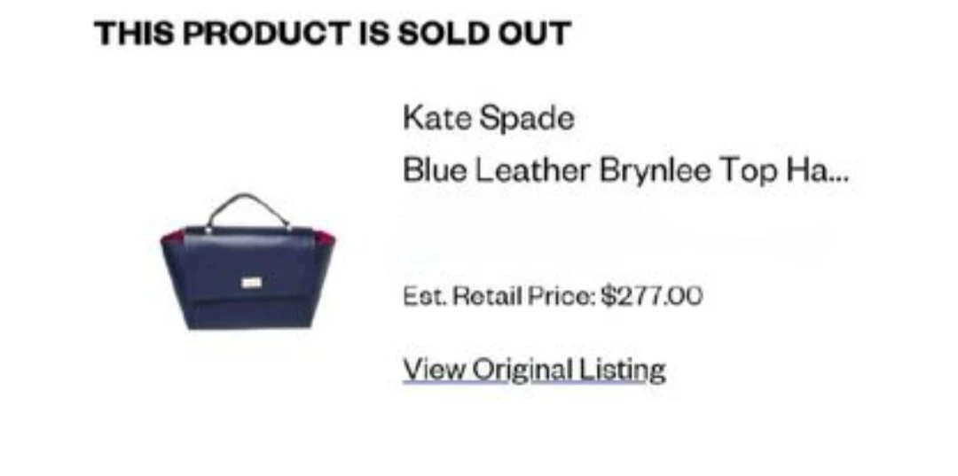 Kate Spade Blue Leather Brynlee Top Handled Bag - photo 5