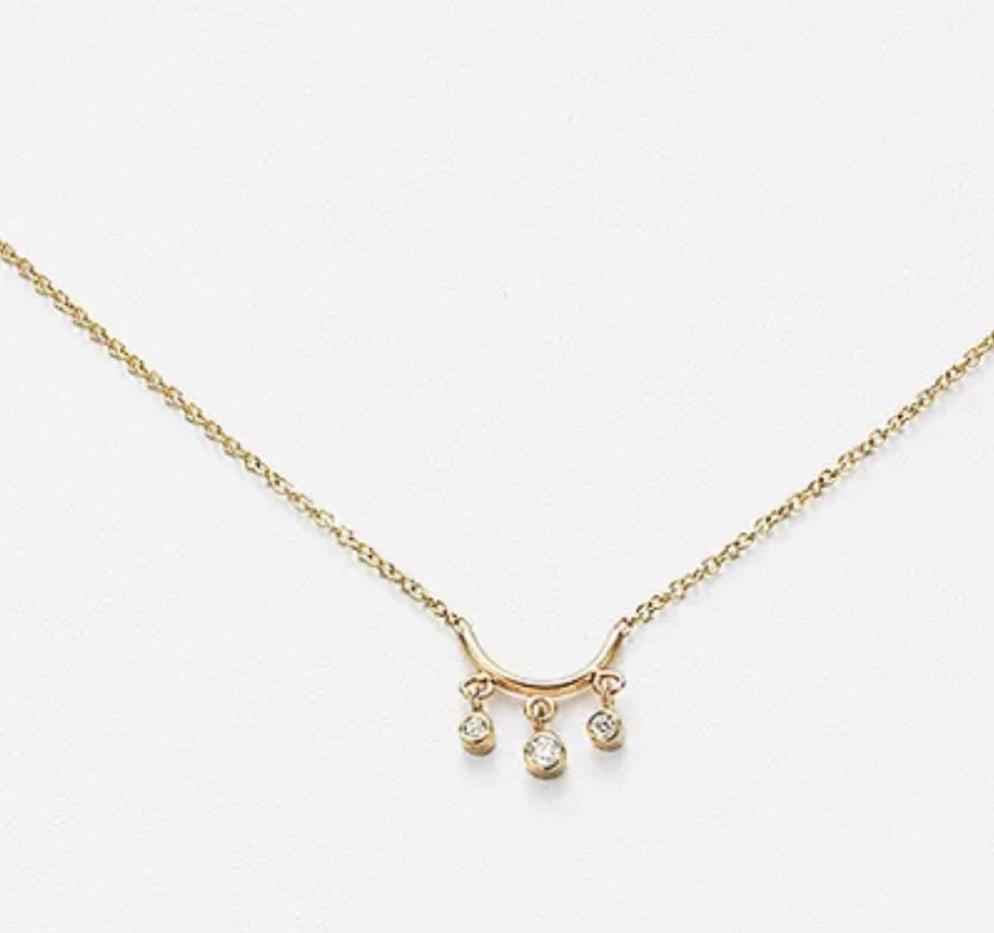 Zoë Chicco 14K Yellow Gold Curved Bar Necklace image indicator(3)