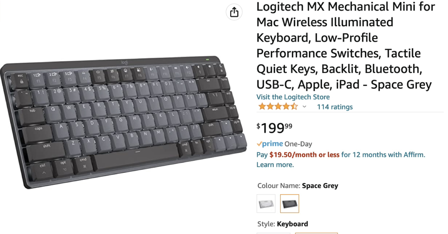 Brand new Logitech Wireless Mechanical Keyboard