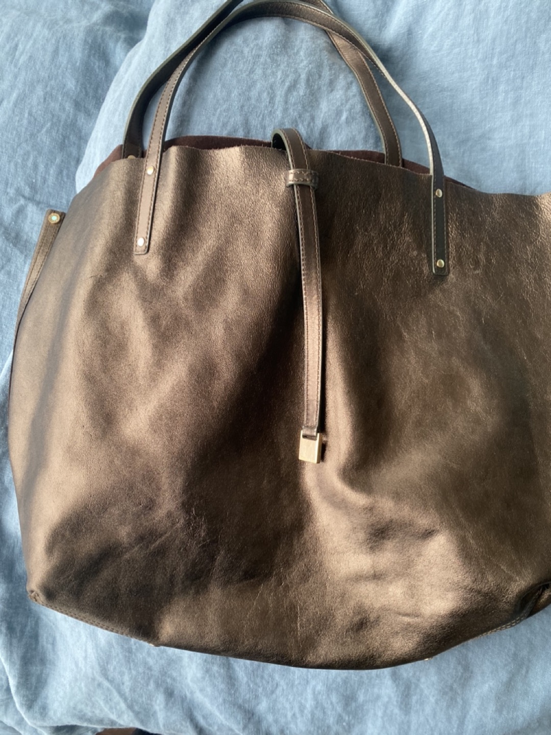 Tiffany reversible,  Leather  and suede Tote /Purse image indicator(8)