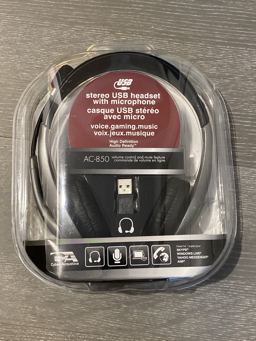 Cyber Acoustics USB headset (BNIB)