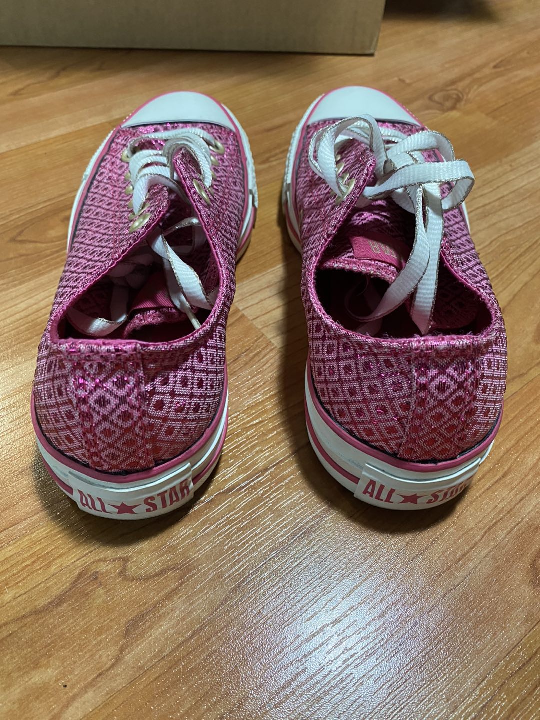 Converse All Star Pink Sparkle Sneakers Size 6.5 image indicator(2)