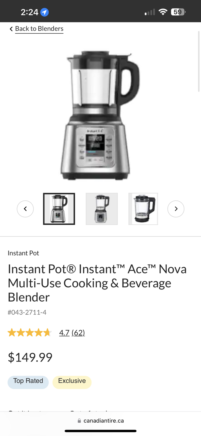 Instant ace nova Cooking & Beverage Blender