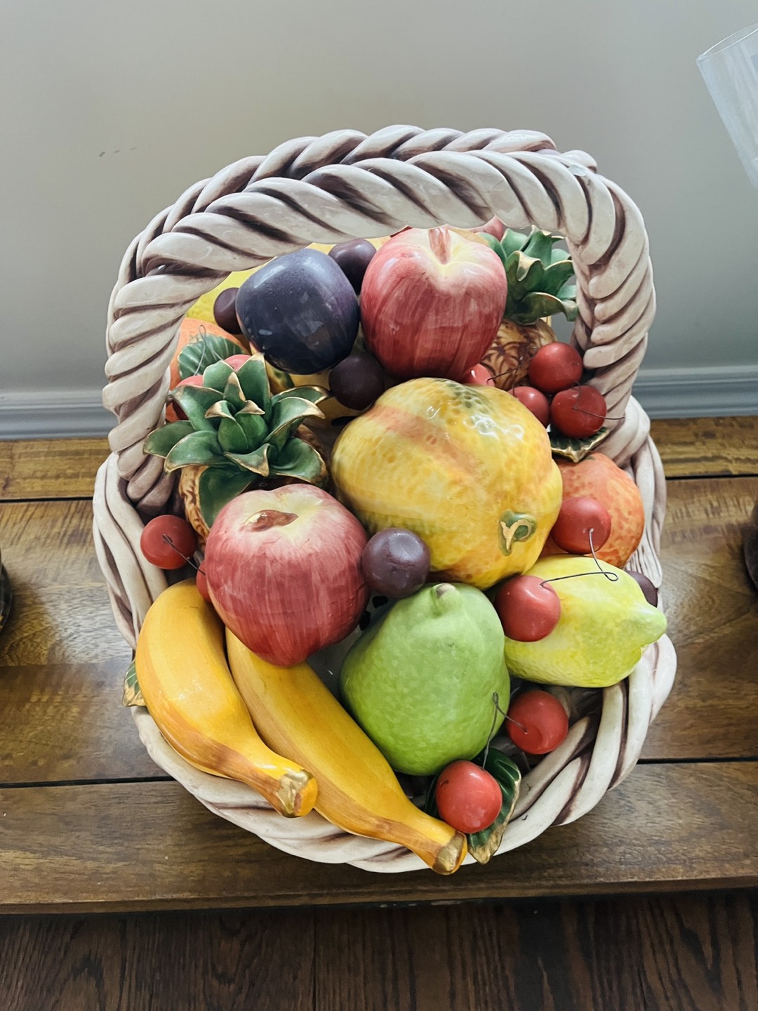 Vintage Capodimonte Large fruit basket original from Italy - photo 2