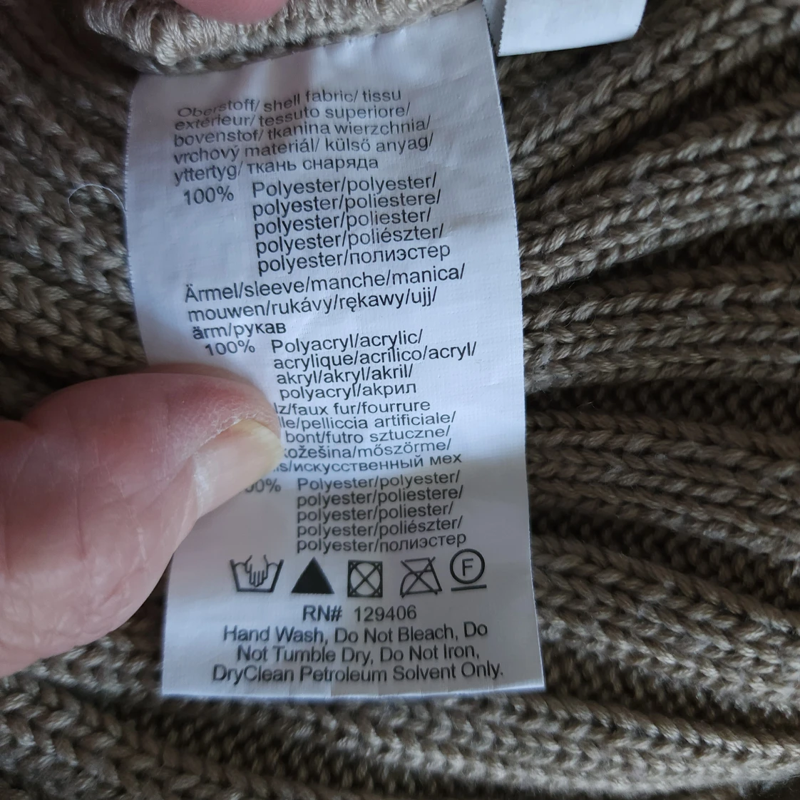 FAUX FUR AND SUEDE KNIT SWEATER JACKET ~ SIZE S image indicator(5)