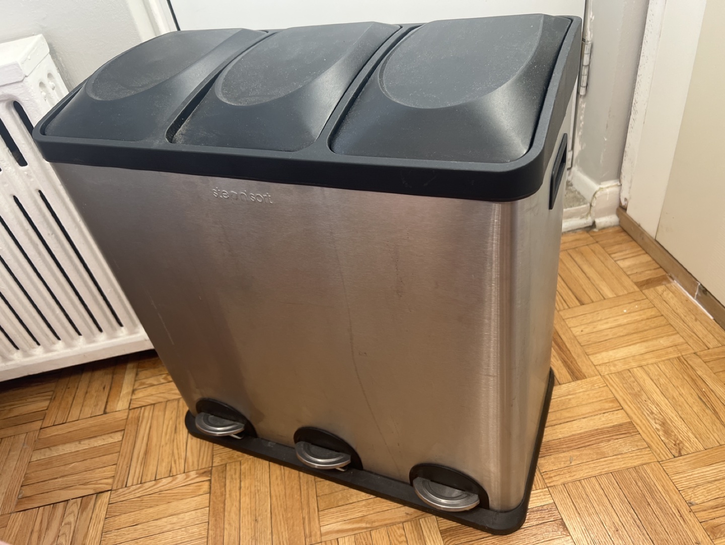 Step n' Sort 3 Compartment Trash And Recycling Bin