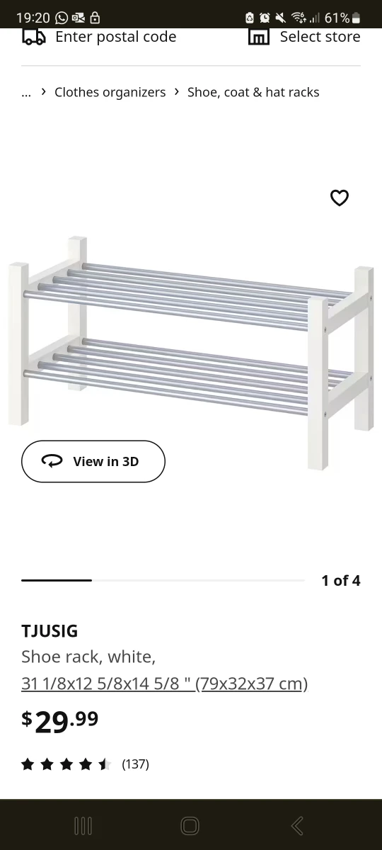IKEA TJUSIG Shoe Racks (x2) - Black - photo 5