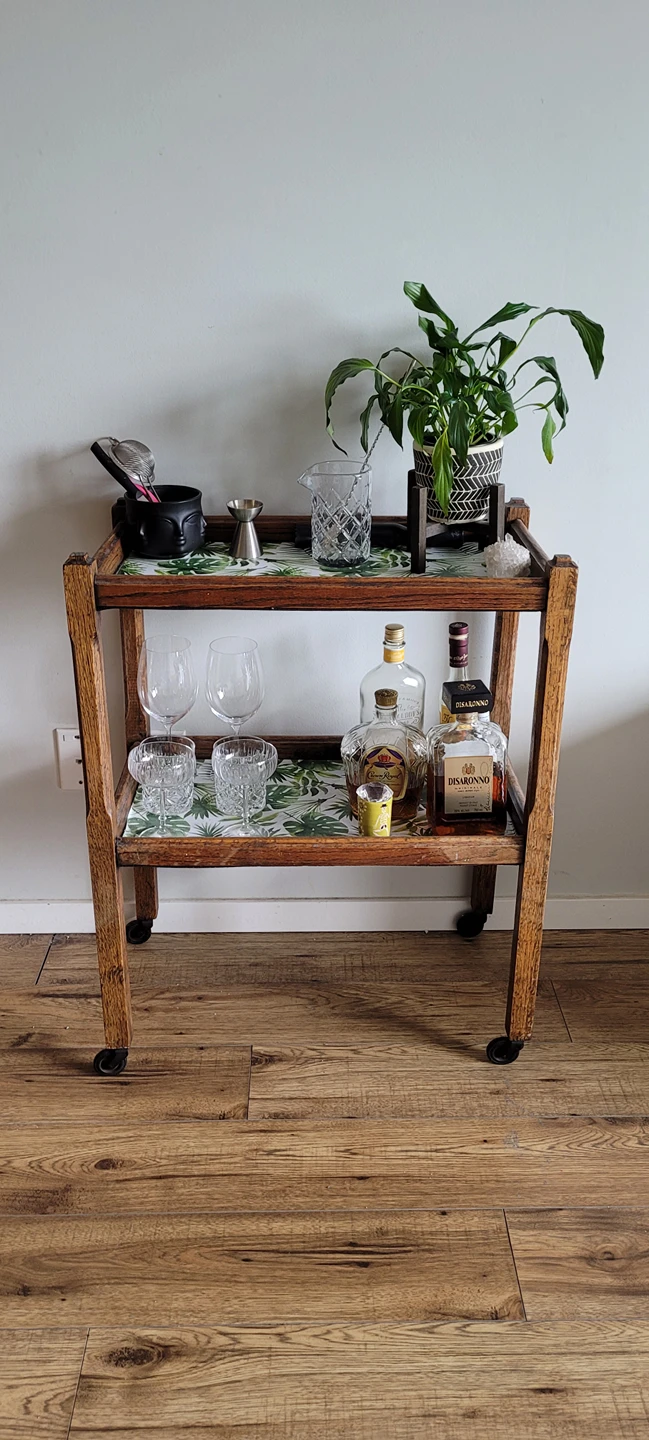 Wood bar cart 🍸 - photo 2