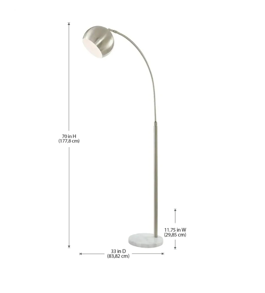 Large arched floor lamp