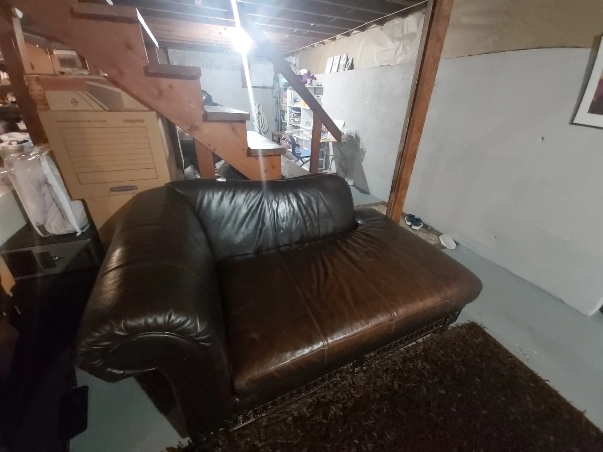 real leather chaise lounge - photo 5