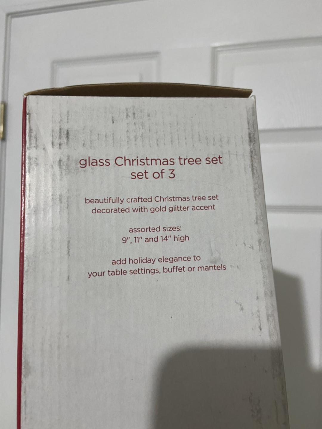 3 Glass Christmas Tree Set Decorations, Diff Sizes image indicator(2)