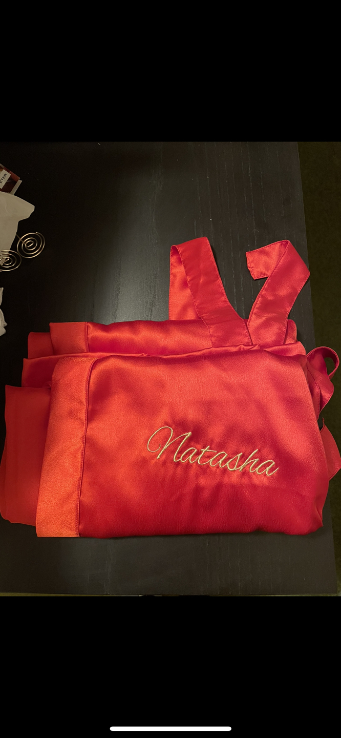 Silk Robe with ‘Natasha’ embroidered thumbnail
