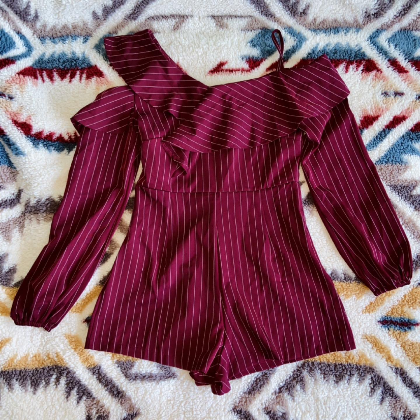 Off-Shoulder Asymmetrical Romper thumbnail