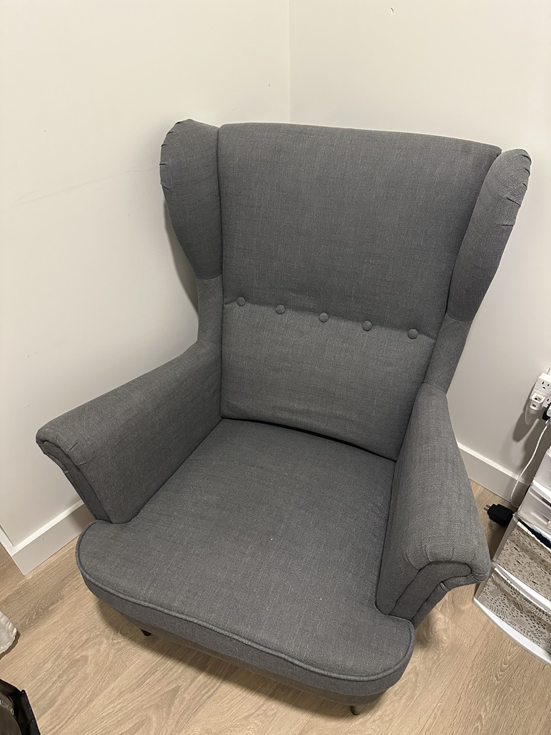 Gray arm chair