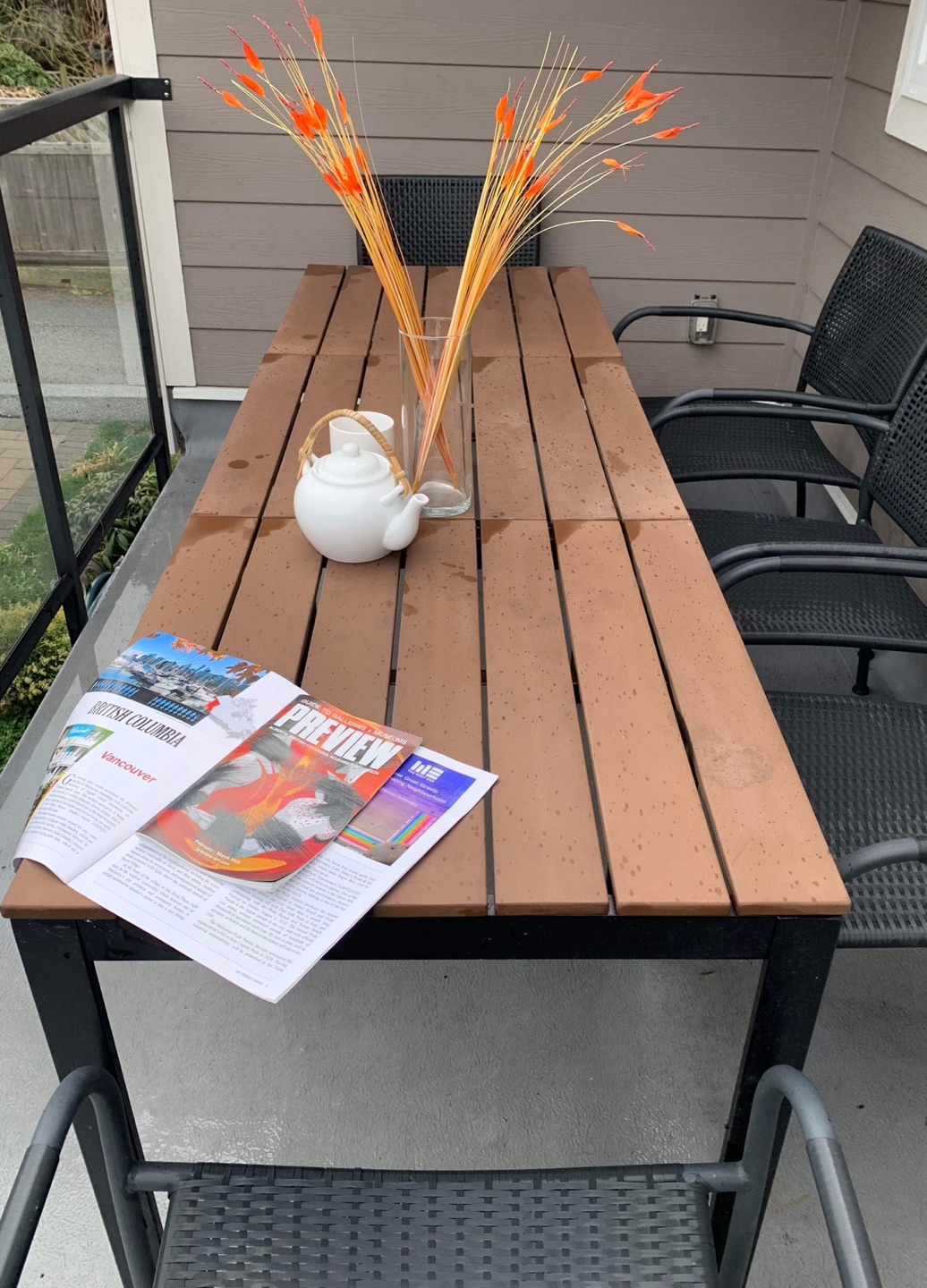 Outdoor patio furniture 3 tables + 8 chairs