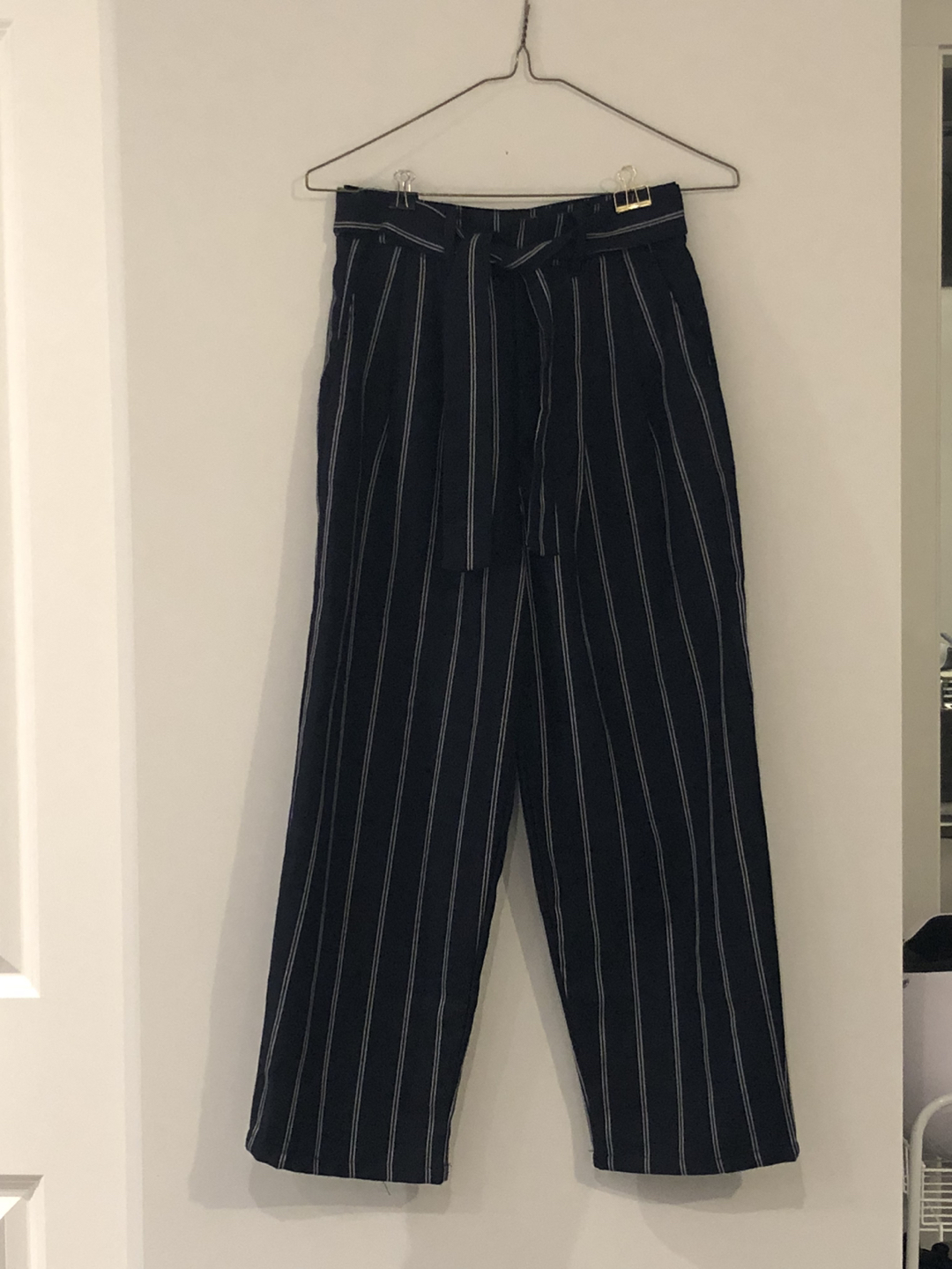 striped navy culottes XS thumbnail
