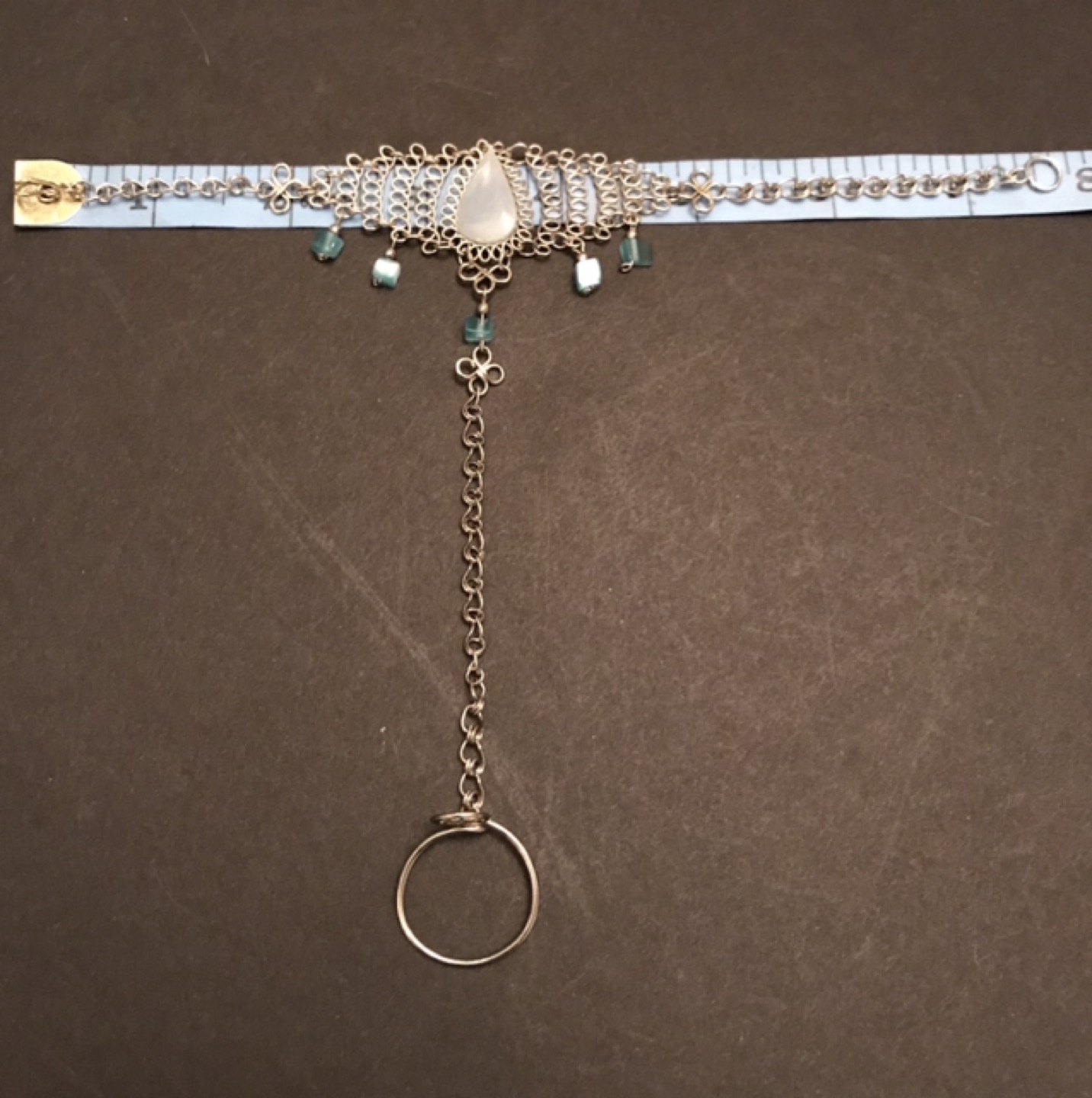 🏀 Light Blue Genuine Stone Hand Bracelet image indicator(3)