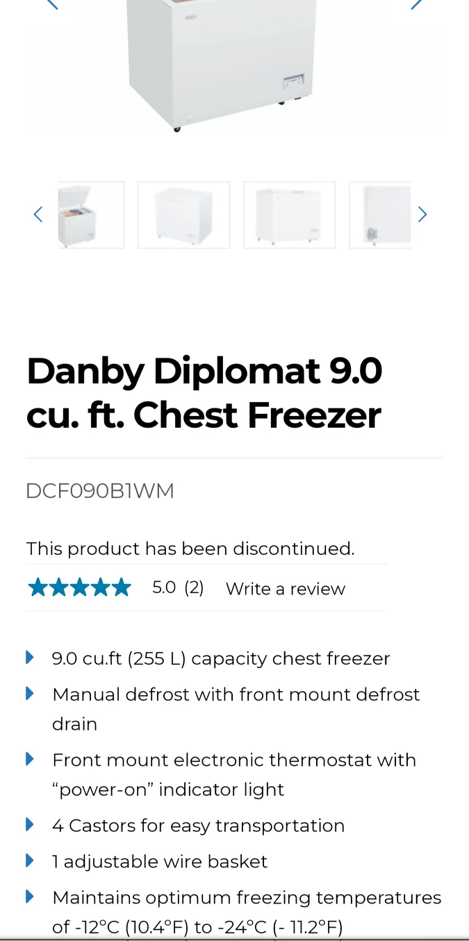 Danby Diplomat 9.0 cu. ft. Chest Freezer  Deep Freezer - photo 2