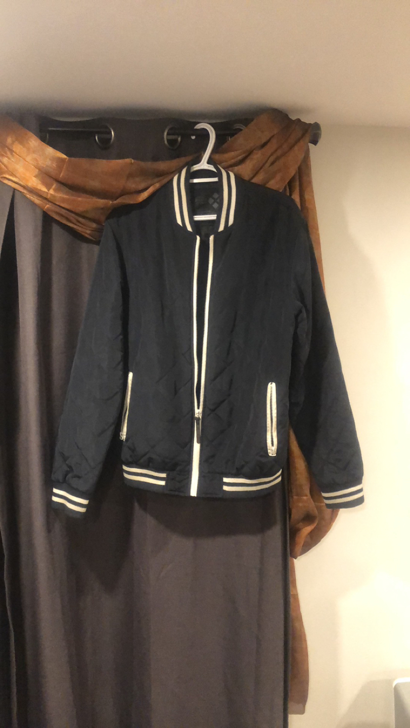 Blue Inc Diamond quilted bomber Jacket
