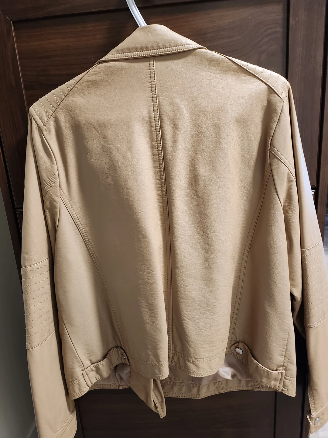 Forever 21 Leather Jacket in Beige