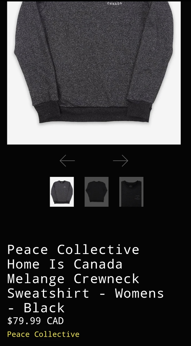 Peace Collective Home Is Canada Melange Crewneck Sweatshirt image indicator(3)