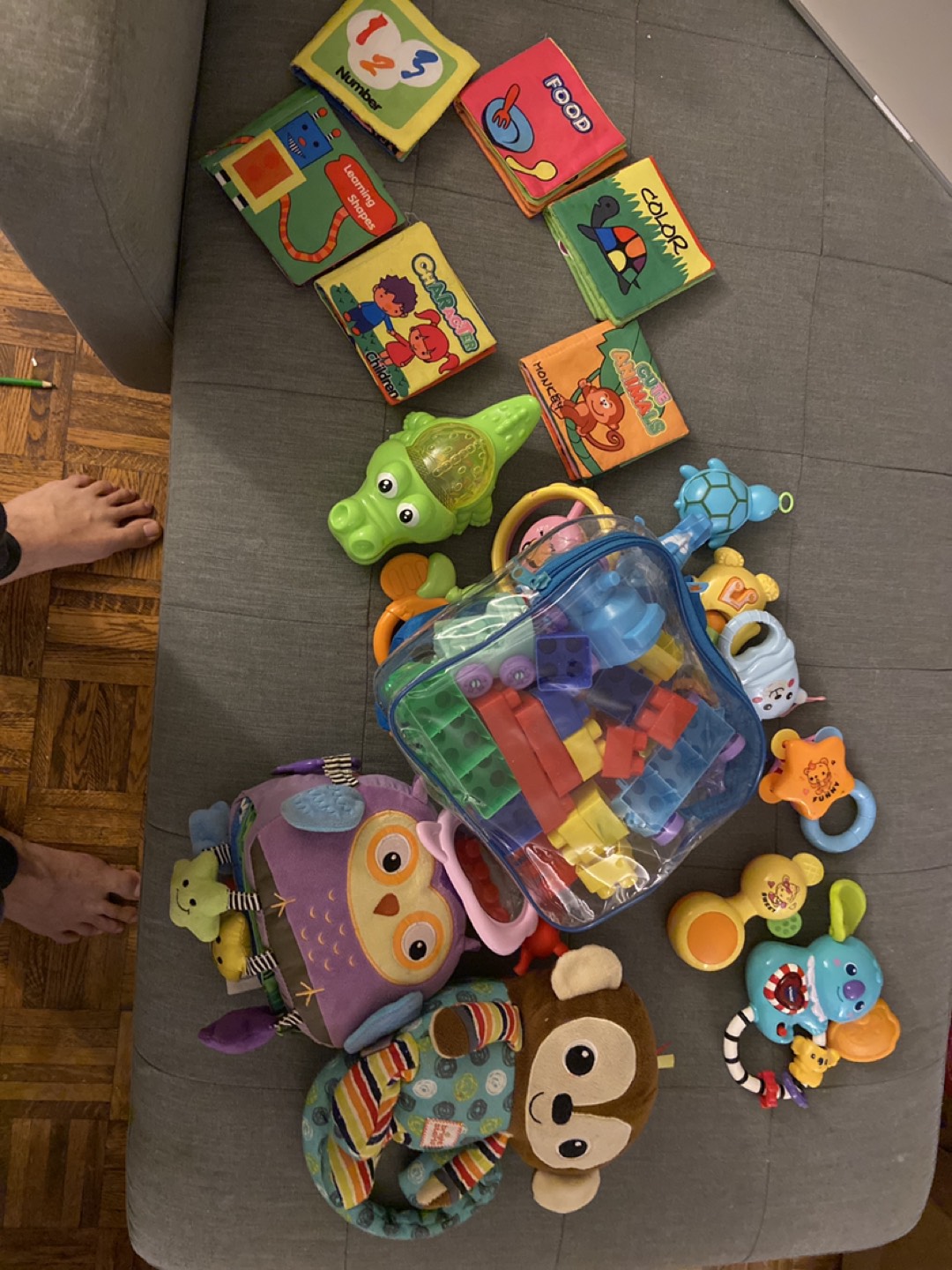 Toys and books lot for babies