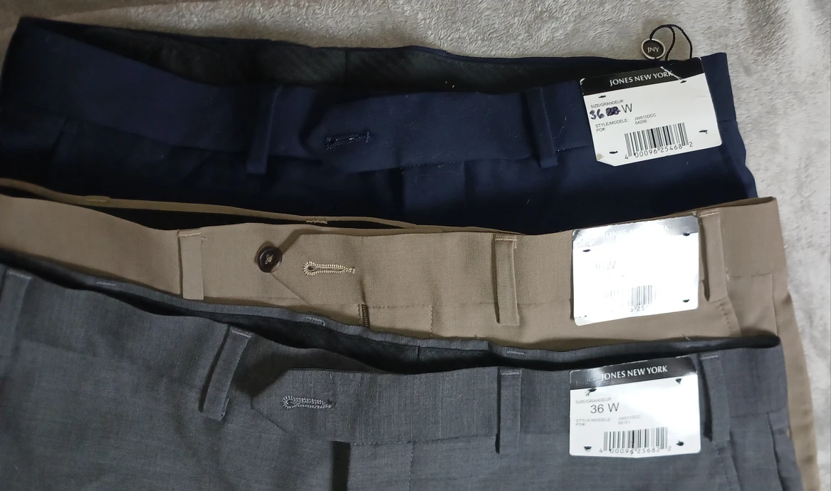 3 pair Mens Jones New York dress pants thumbnail