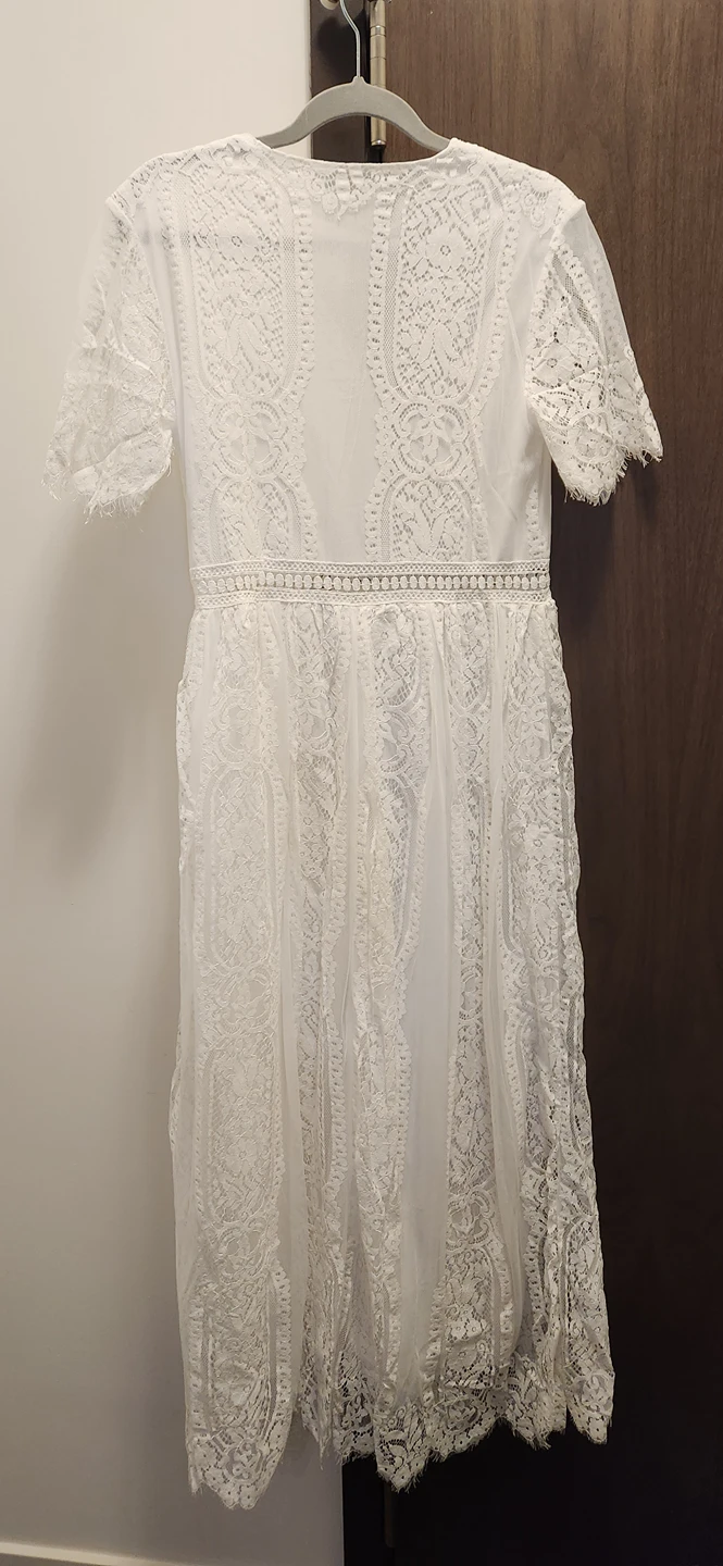 White lace boho dress image indicator(2)