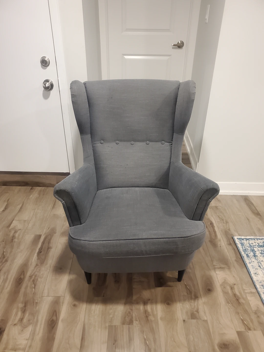 IKEA STRANDMON Armchair, Nordvalla Dark Grey thumbnail
