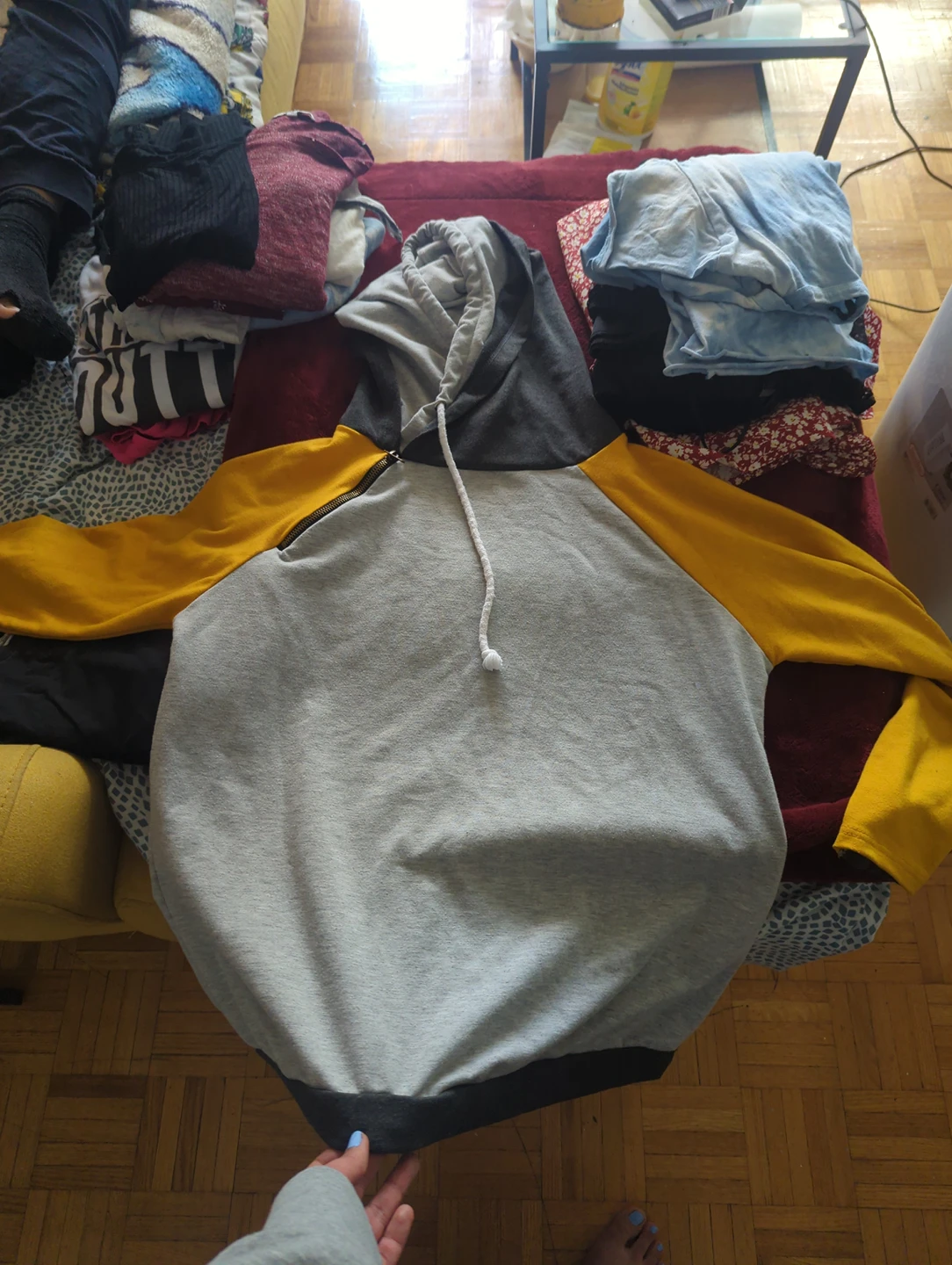 asymmetrical zip hoodie