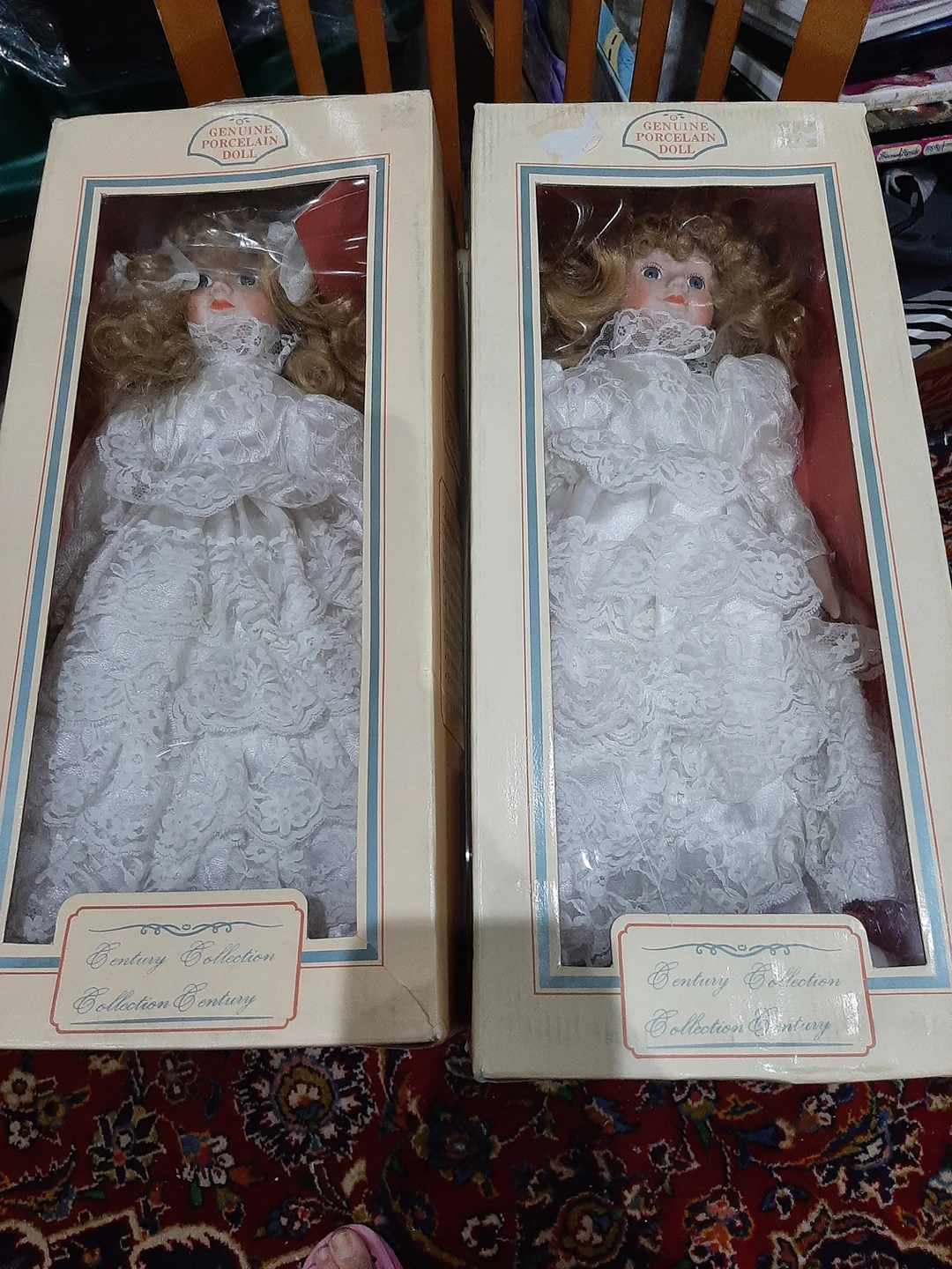 new porcelain doll with stand