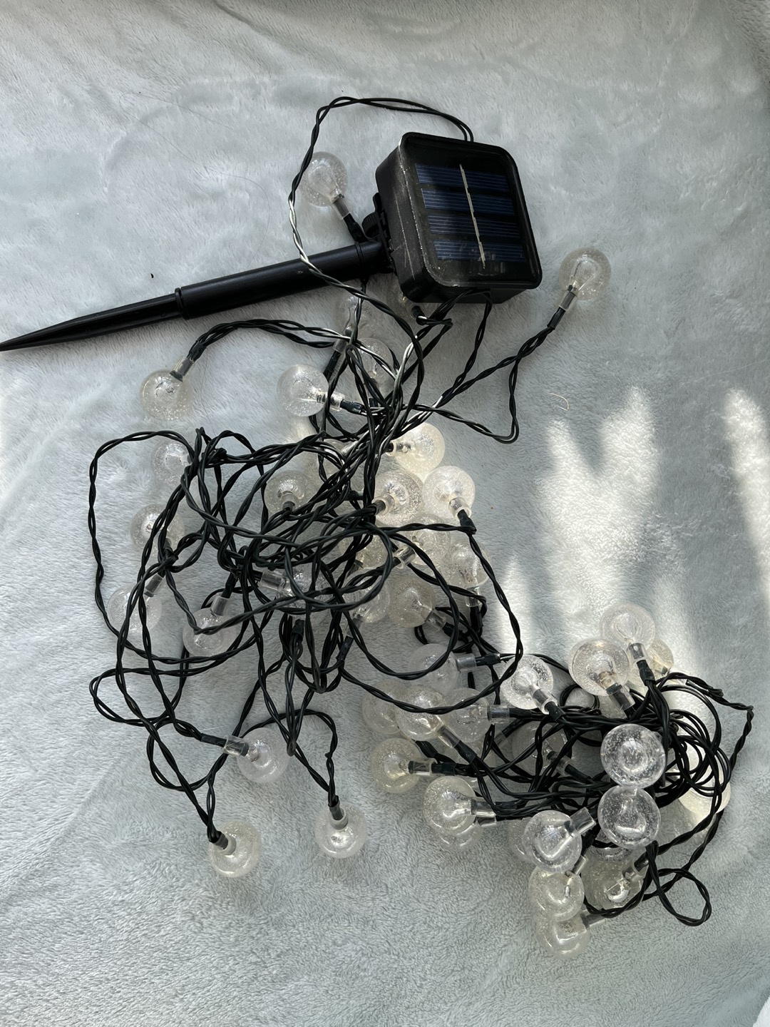Solar powered string lights