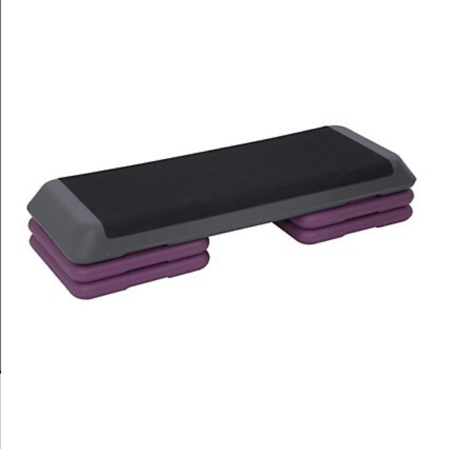43" adjustable aerobic cardio exercise stepper with risers thumbnail