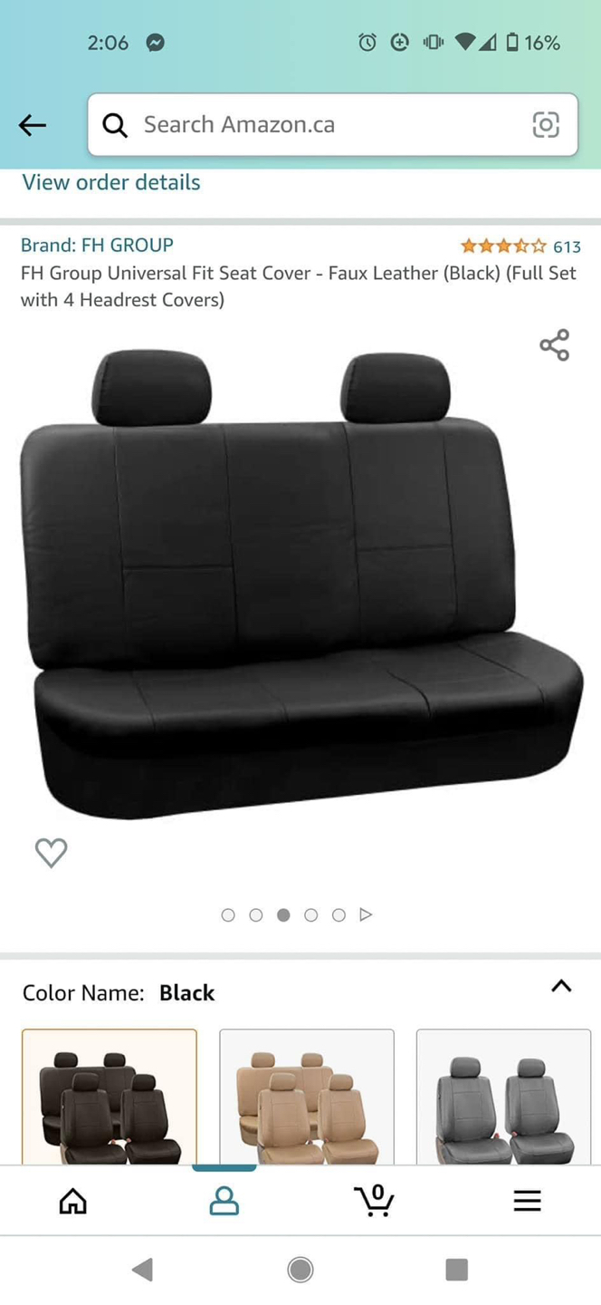 Back seat cover