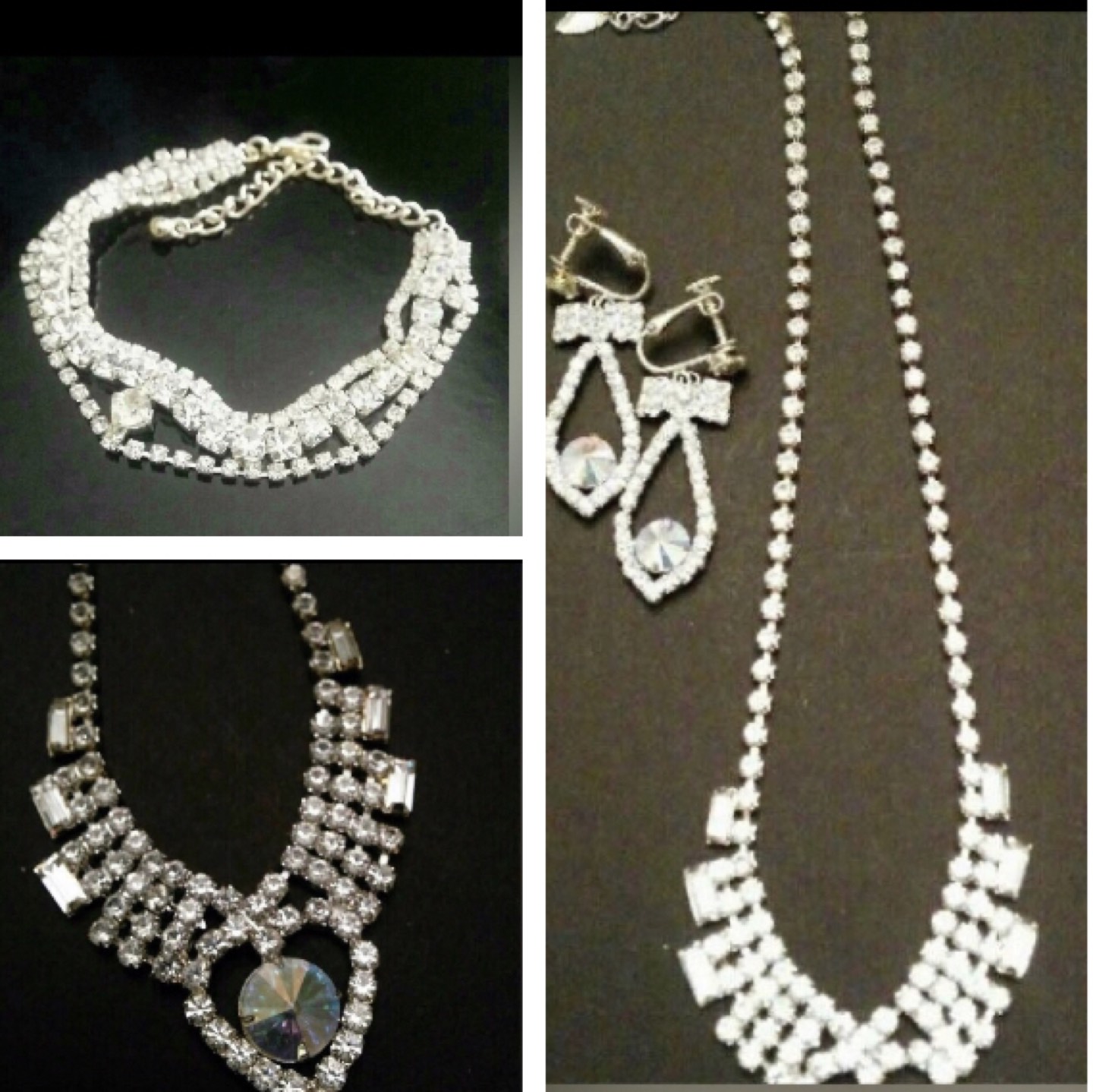 Red Rhinestone Necklace Set/Assorted Necklace Sets image indicator(5)