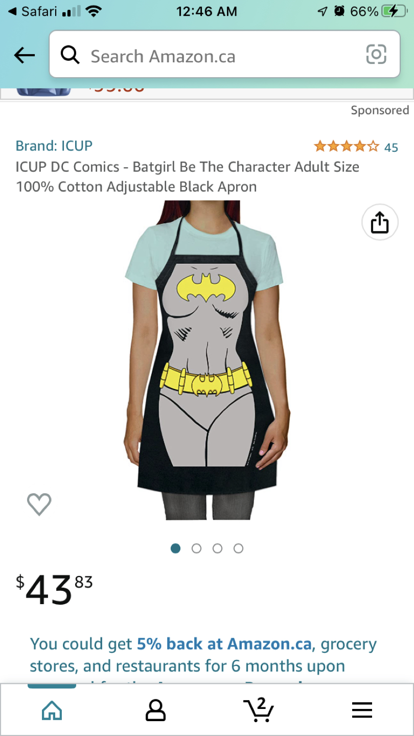🏀 Brand new Batgirl Adjustable Apron image indicator(2)